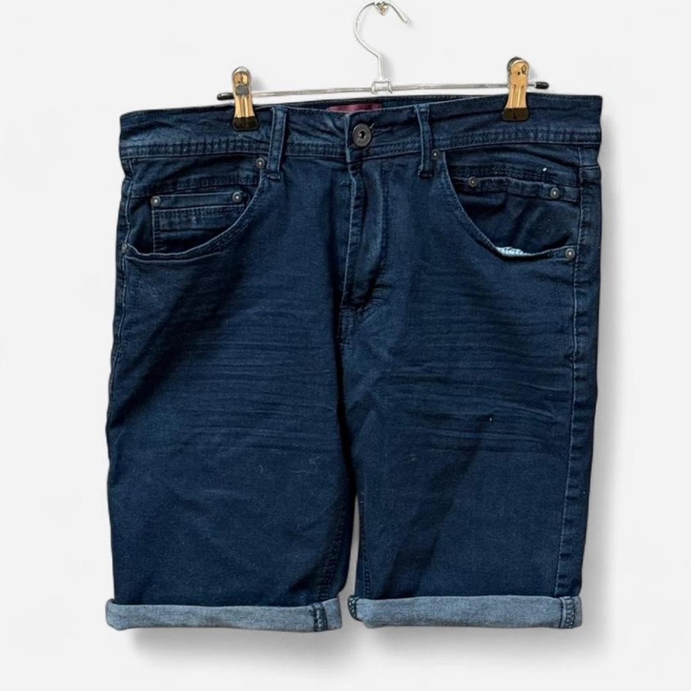 TRUTH SUBSTANCE Men's Dark Navy Denim Jean Shorts